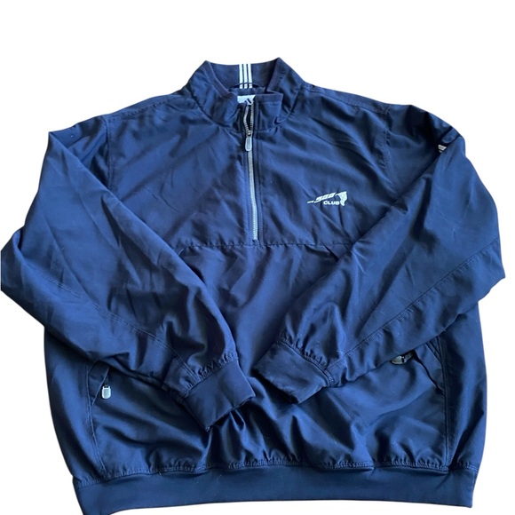 Adidas Navy Blue Pull Over Jacket - Picture 1 of 10